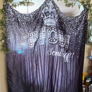 Prom Night Backdrop - Black Prom Sendoff Party Decoration